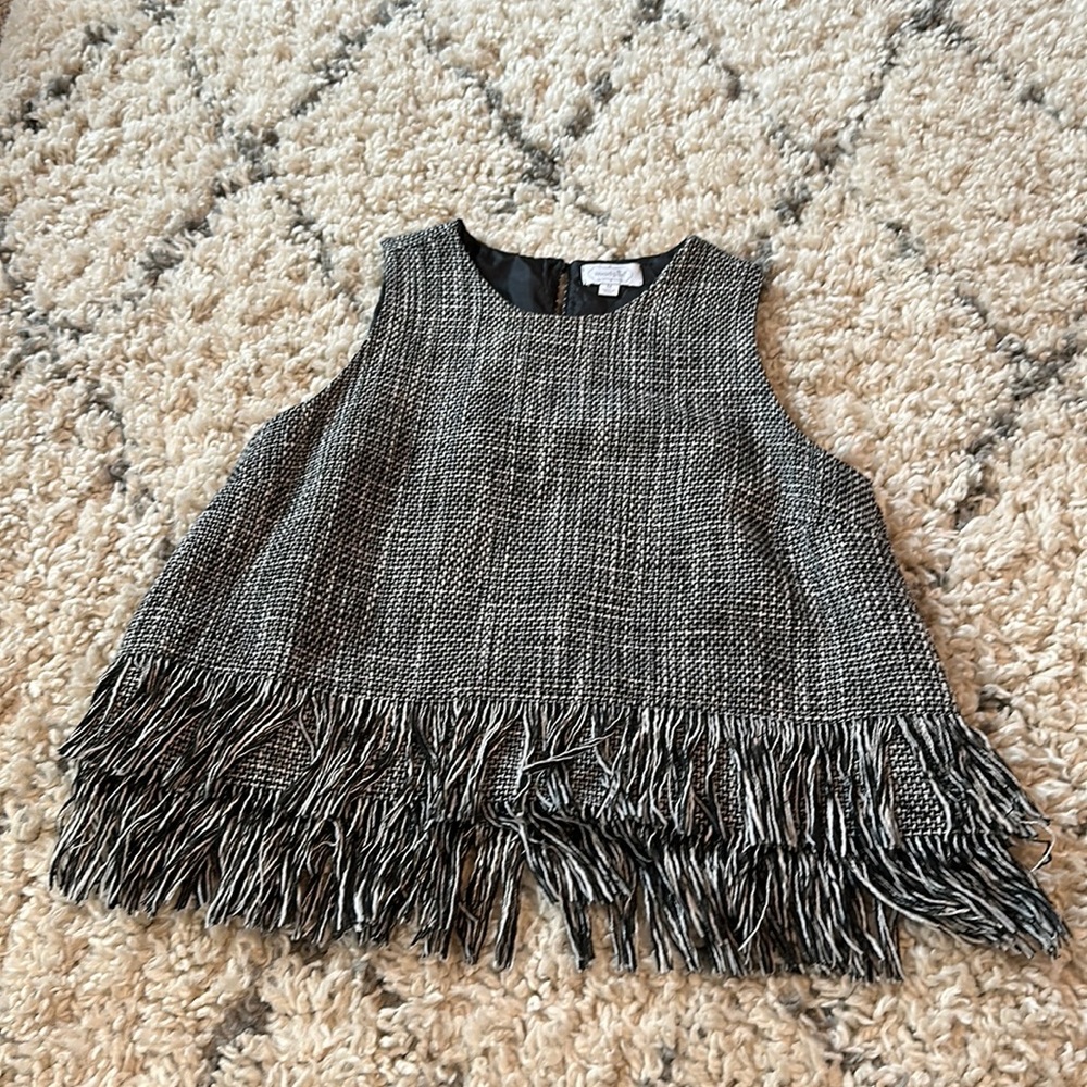 Mud pie black and white top